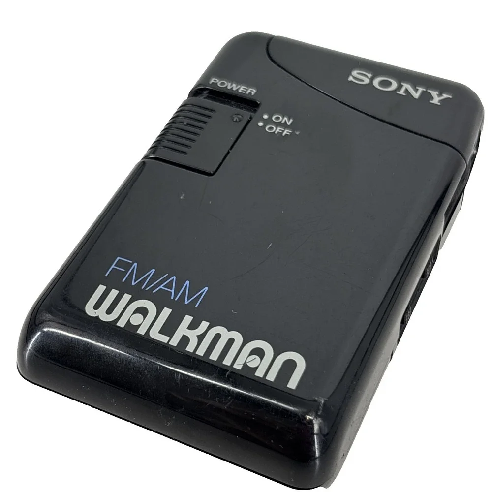 Vintage‎ Sony Walkman SRF-29 Black AM/FM Radio w/ Belt Clip Tested No Headphones